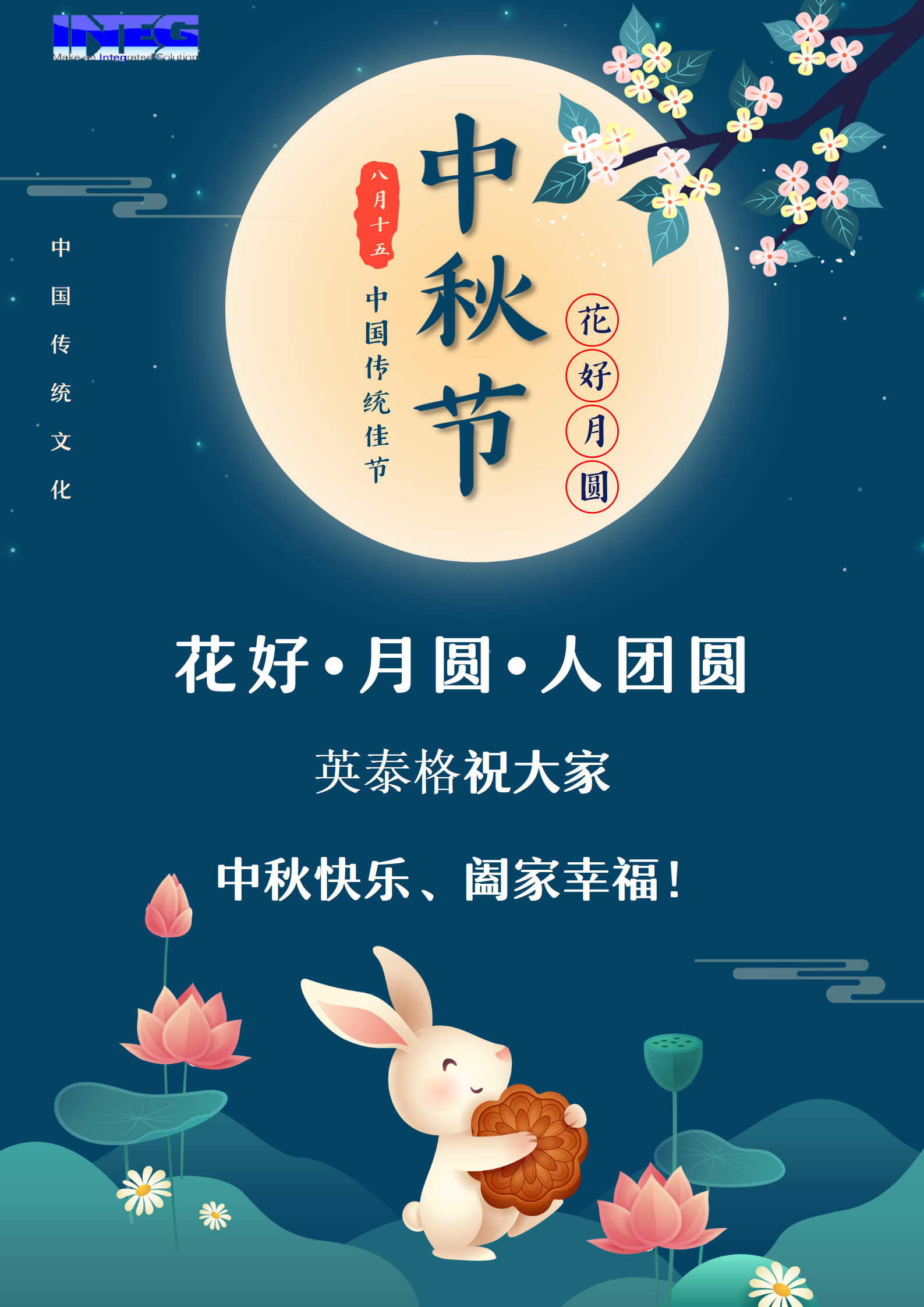 英泰格祝大家中秋節(jié)快樂！